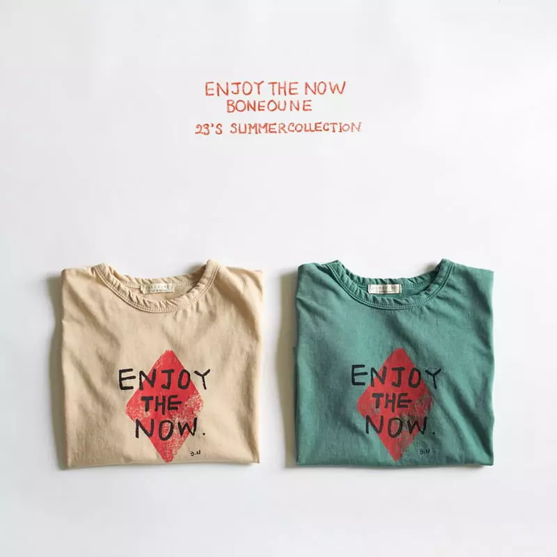 Boneoune - Korean Children Fashion - #kidsshorts - Dia Enjoy Tee - 4
