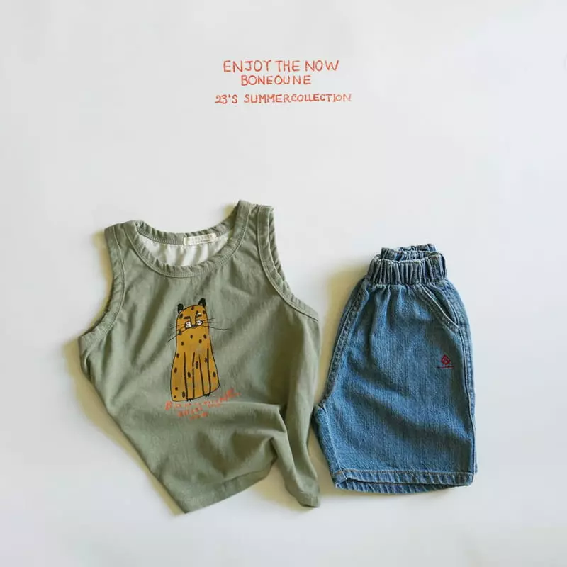 Boneoune - Korean Children Fashion - #kidsstore - Oddugi Cheetah Sleeveless