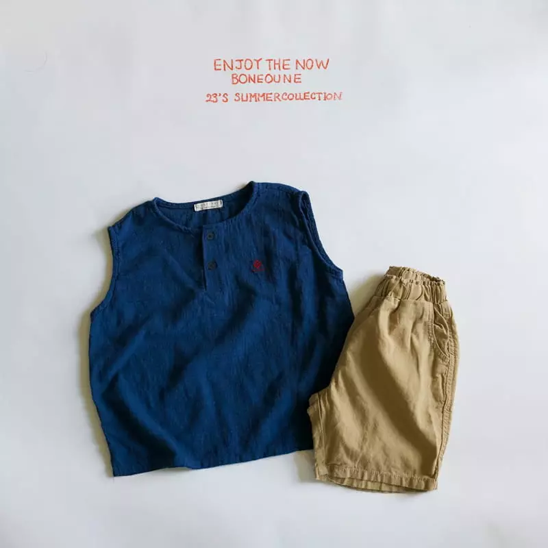 Boneoune - Korean Children Fashion - #magicofchildhood - Siwar Non Sleeves Shirts