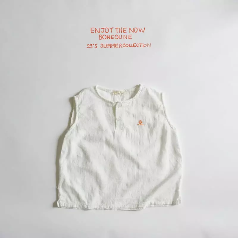 Boneoune - Korean Children Fashion - #minifashionista - Siwar Non Sleeves Shirts - 2