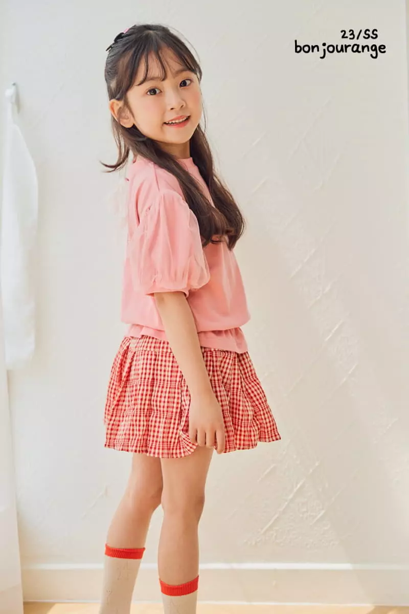 Bonjour Ange - Korean Children Fashion - #kidzfashiontrend - Ribbon Point Bubble Sha Tee - 8