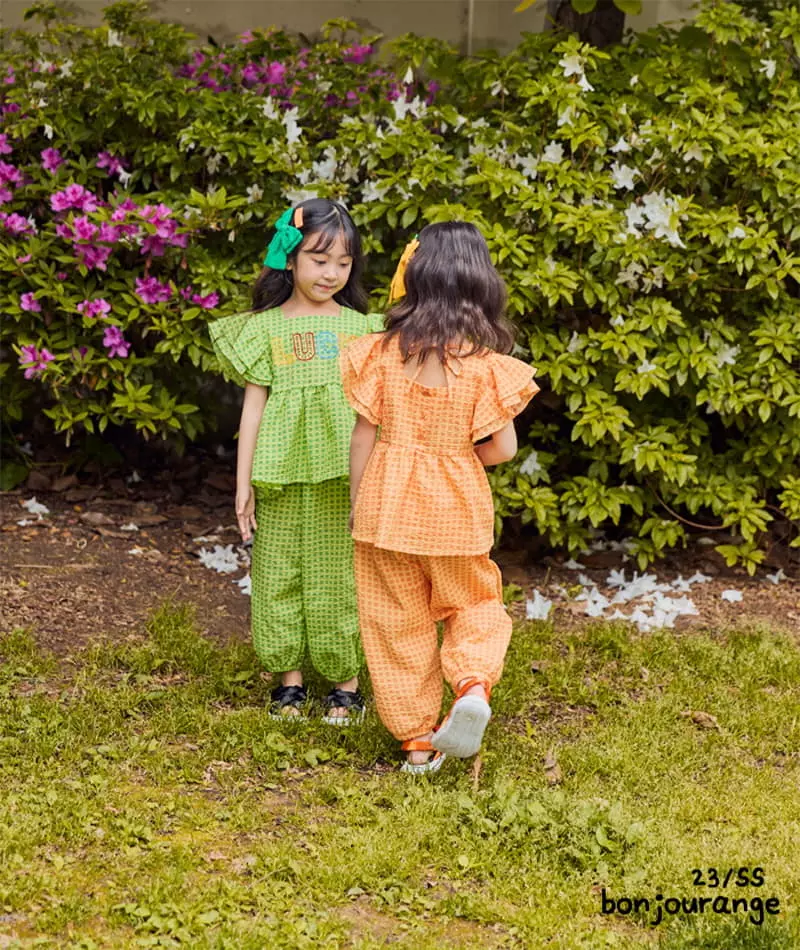 Bonjour Ange - Korean Children Fashion - #prettylittlegirls - Lucky Top Bottom Set - 2