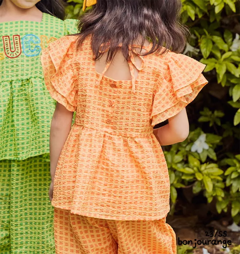 Bonjour Ange - Korean Children Fashion - #todddlerfashion - Lucky Top Bottom Set - 3