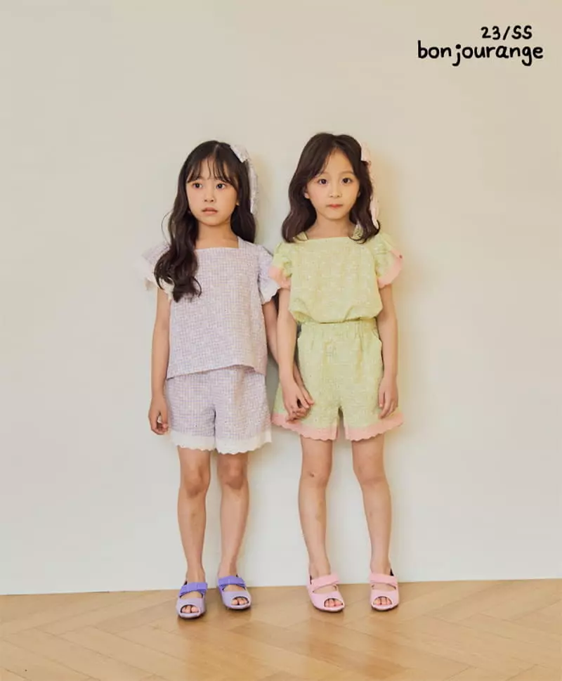 Bonjour Ange - Korean Children Fashion - #todddlerfashion - Dorosi Lace Top Bottom Set - 2