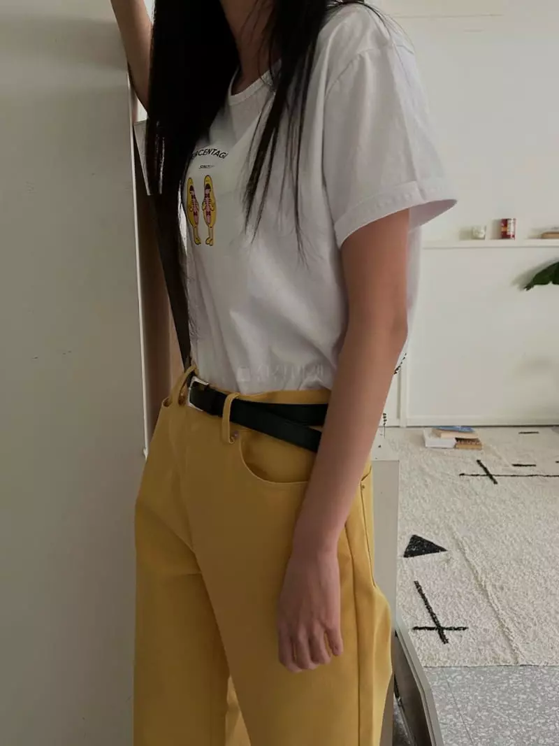 Buckle - Korean Women Fashion - #restrostyle - Vanila Tee - 8