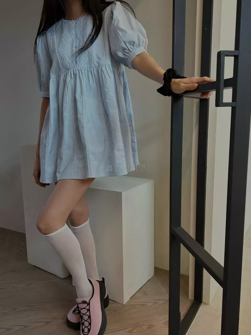 Buckle - Korean Women Fashion - #romanticstyle - Flower One-piece - 4