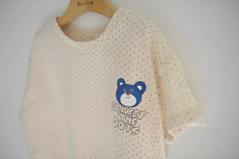 Buttercup - Korean Children Fashion - #kidzfashiontrend - Pin Dot Bear Tee - 4