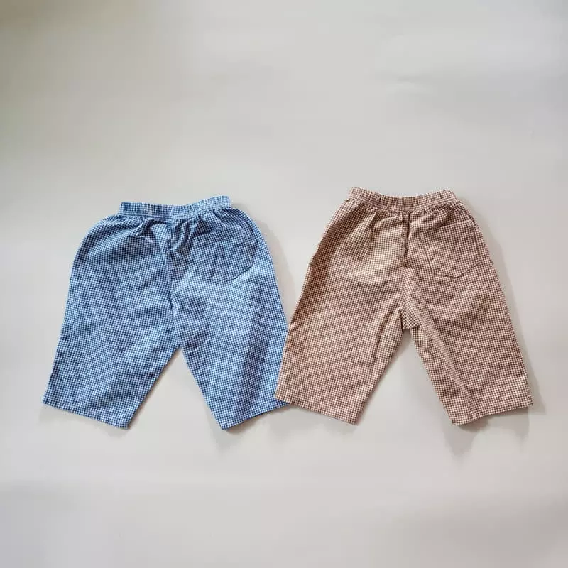 Ccomabee - Korean Children Fashion - #childofig - Check Pants