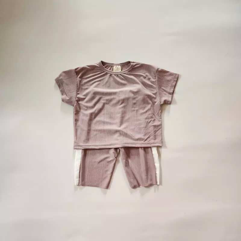 Ccomabee - Korean Children Fashion - #discoveringself - Pleats Top Bottom Set - 2