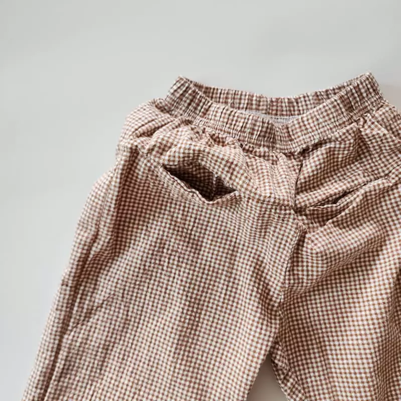 Ccomabee - Korean Children Fashion - #fashionkids - Check Pants - 5