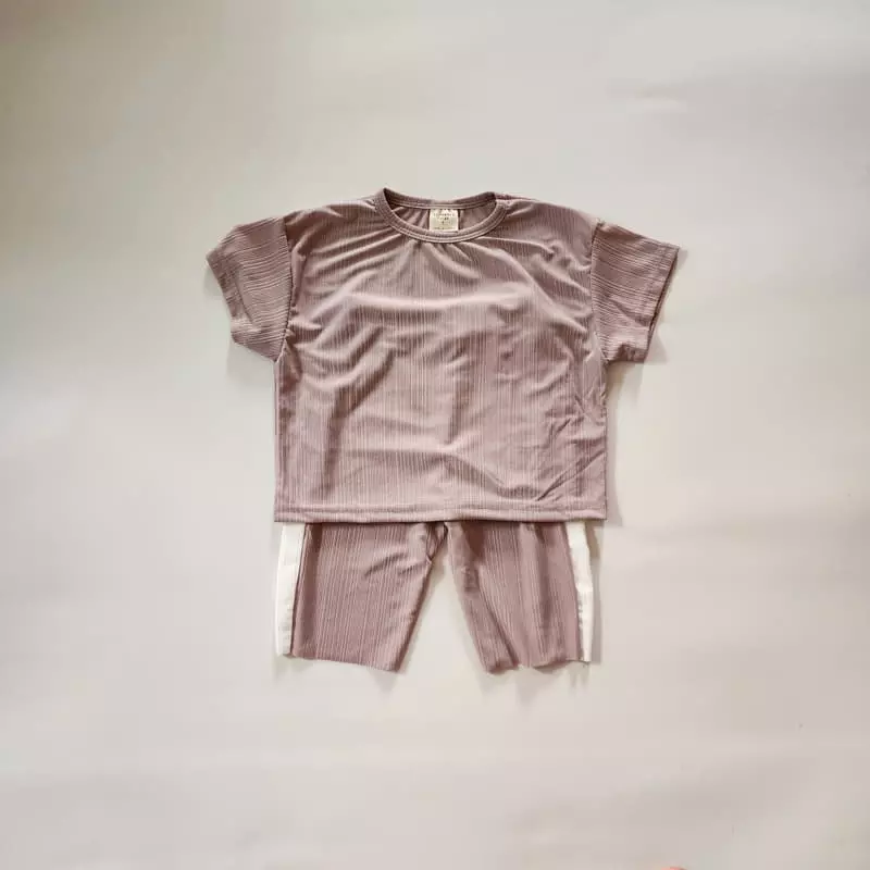 Ccomabee - Korean Children Fashion - #fashionkids - Pleats Top Bottom Set - 3