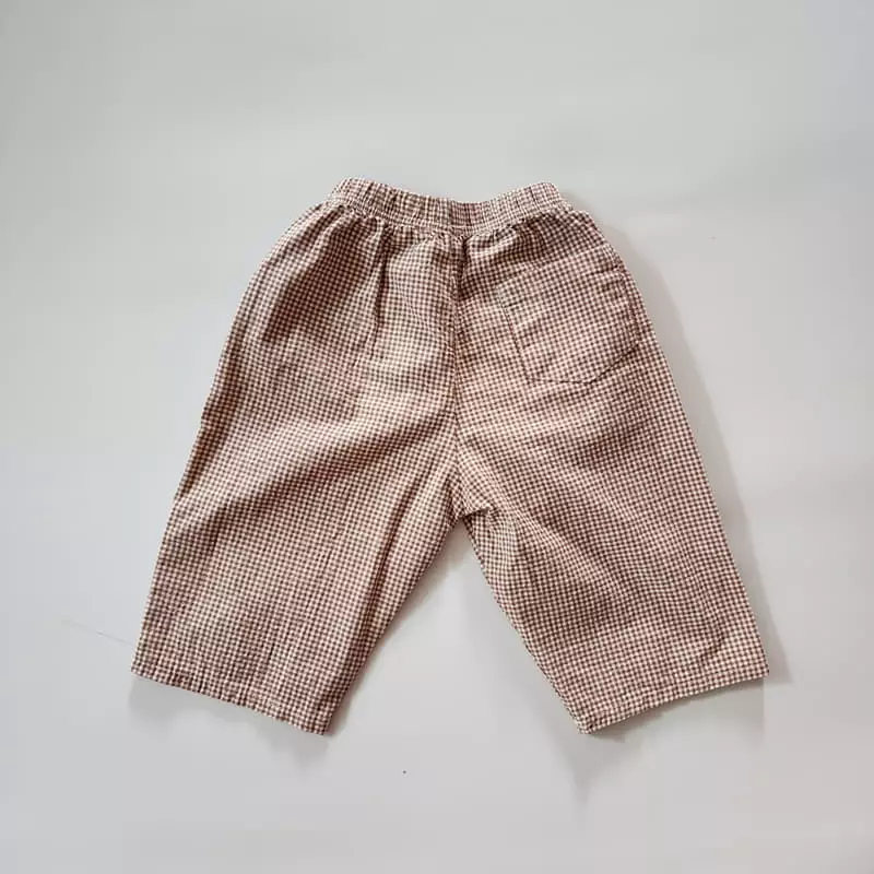 Ccomabee - Korean Children Fashion - #kidsshorts - Check Pants - 6
