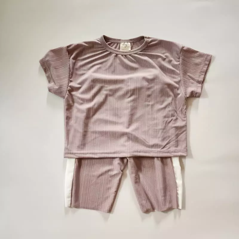 Ccomabee - Korean Children Fashion - #fashionkids - Pleats Top Bottom Set - 4