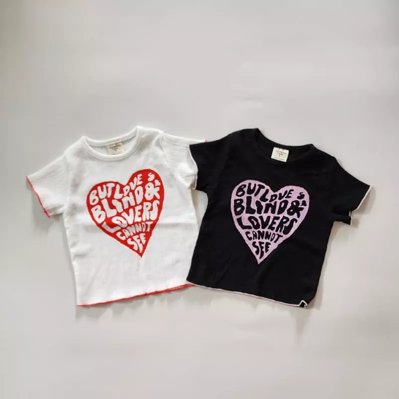 Ccomabee - Korean Children Fashion - #kidsshorts - Heart Tee