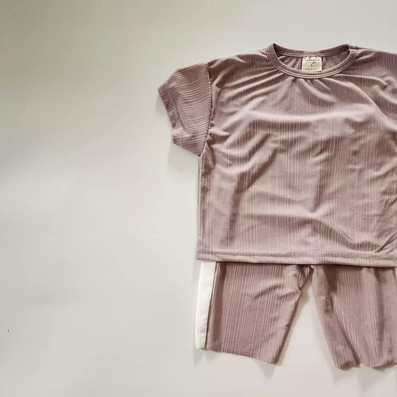Ccomabee - Korean Children Fashion - #kidsstore - Pleats Top Bottom Set - 5