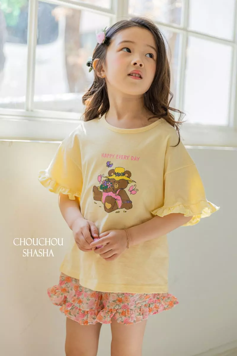 Chouchou Shasha - Korean Children Fashion - #childrensboutique - Flower Bear Tee - 3
