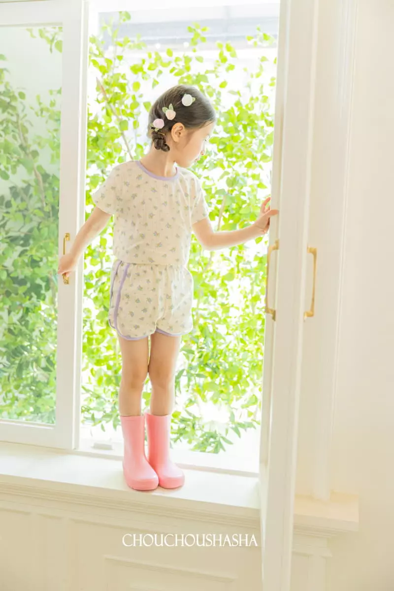 Chouchou Shasha - Korean Children Fashion - #kidsshorts - Unique Top Bottom Set - 6