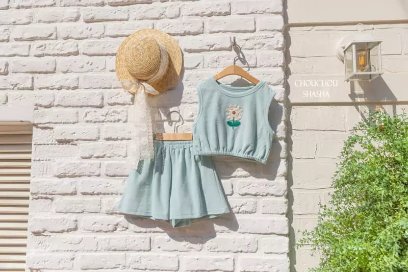 Chouchou Shasha - Korean Children Fashion - #kidsstore - Lu Terry Top Bottom Set