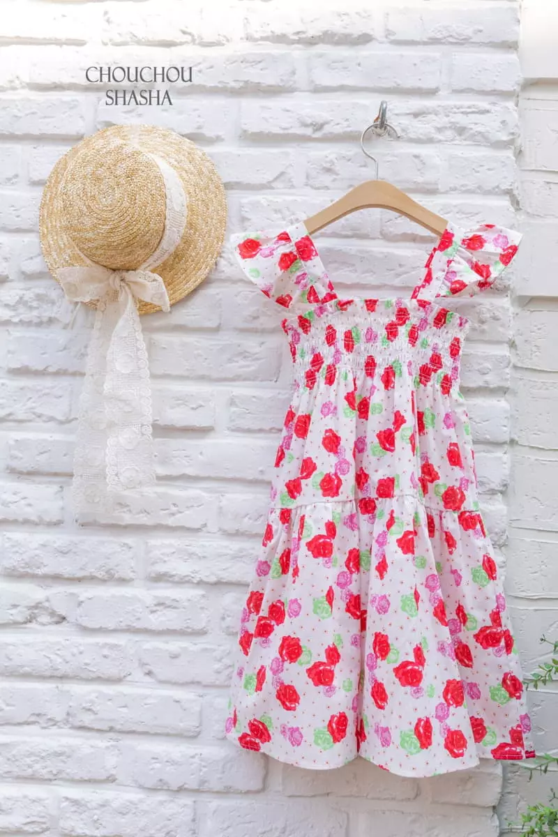 Chouchou Shasha - Korean Children Fashion - #kidzfashiontrend - Rose One-piece