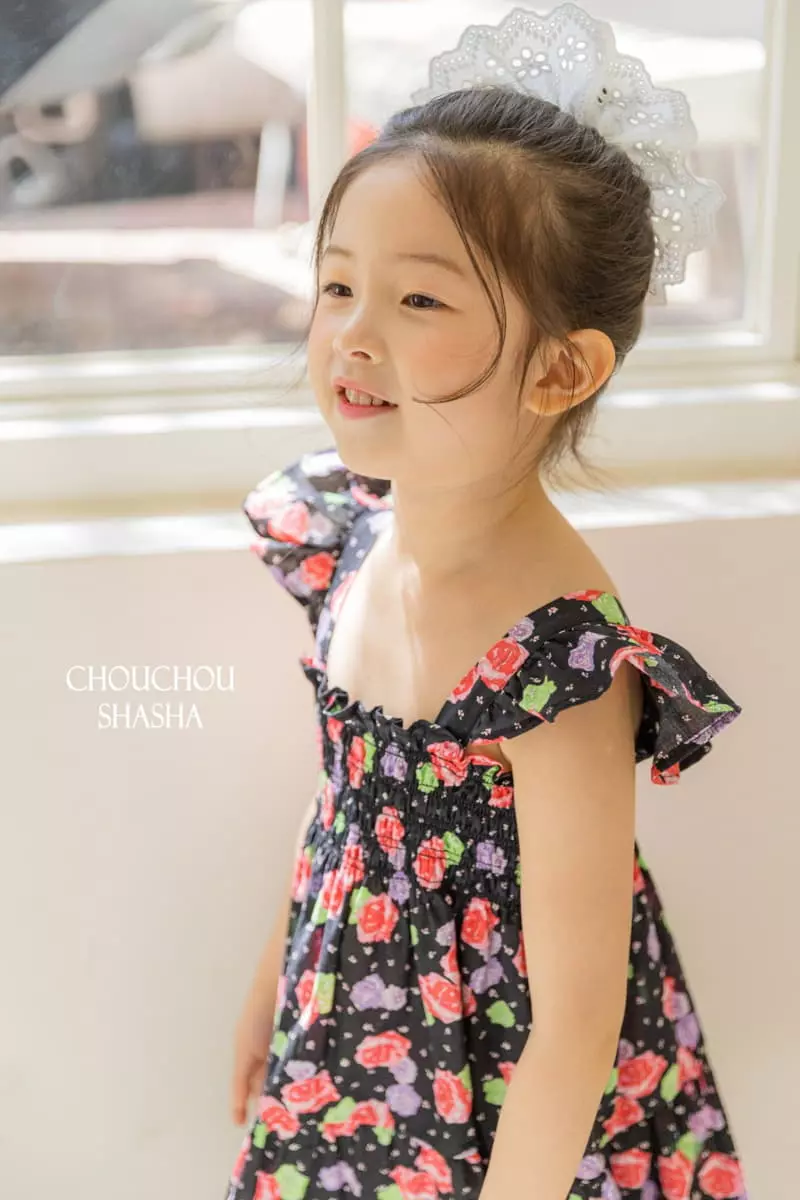 Chouchou Shasha - Korean Children Fashion - #minifashionista - Rose One-piece - 5