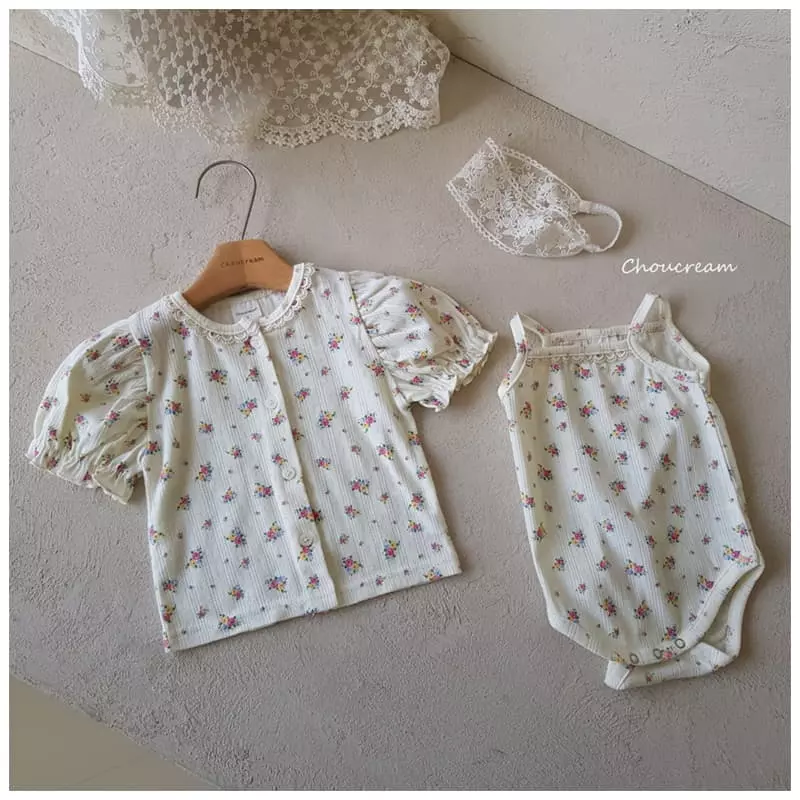 Choucream - Korean Baby Fashion - #babyboutique - Rose Puff Cardigan - 10