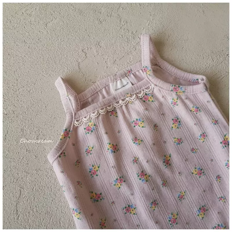 Choucream - Korean Baby Fashion - #babyoninstagram - Rose String Sleeveless Bodysuit - 3