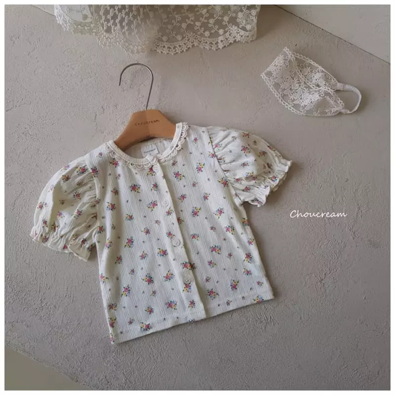 Choucream - Korean Baby Fashion - #babyoninstagram - Rose Puff Cardigan - 2