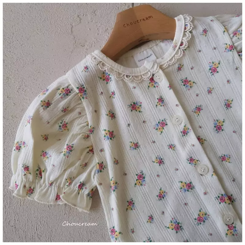 Choucream - Korean Baby Fashion - #babyootd - Rose Puff Cardigan - 3