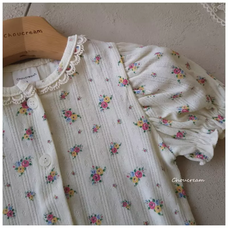 Choucream - Korean Baby Fashion - #babyootd - Rose Puff Cardigan - 4