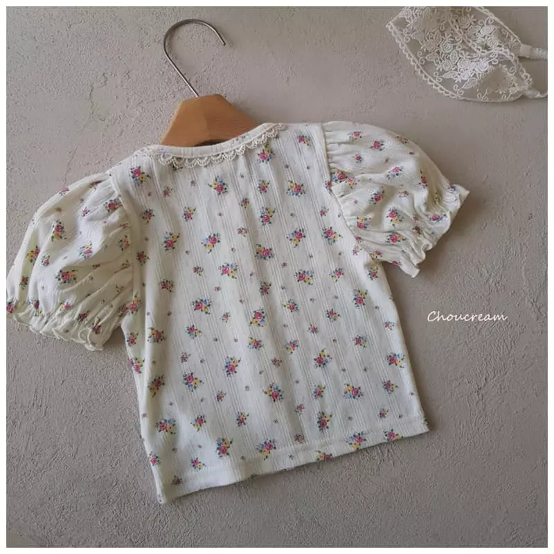 Choucream - Korean Baby Fashion - #onlinebabyboutique - Rose Puff Cardigan - 7