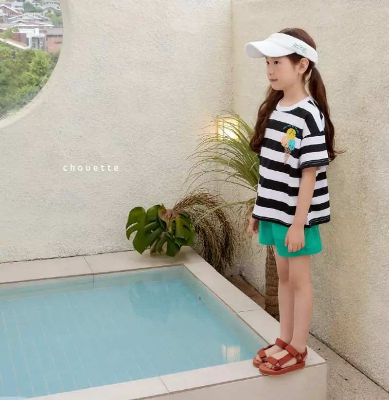 Chouette - Korean Children Fashion - #kidsshorts - Stripes Tee