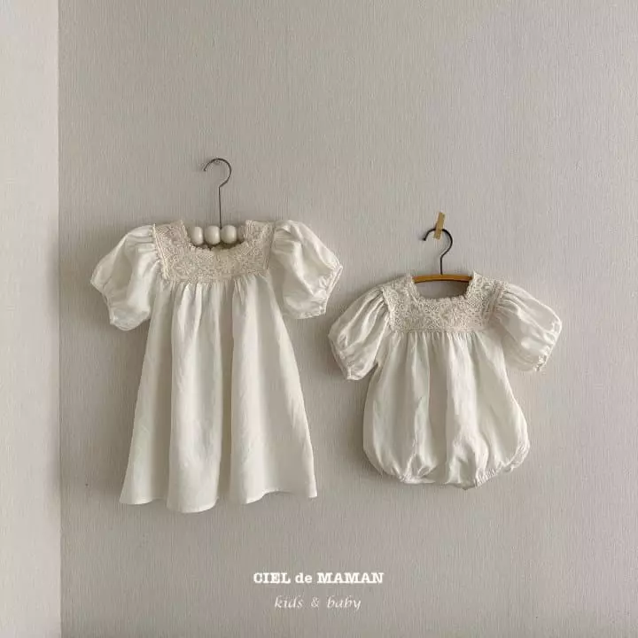 Ciel De Maman - Korean Children Fashion - #childofig - Linen Square One-piece - 3
