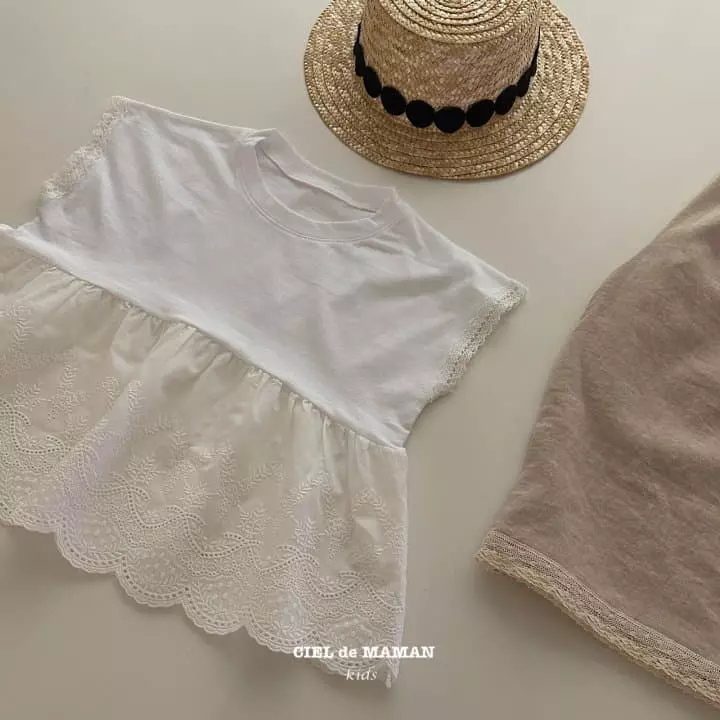 Ciel De Maman - Korean Children Fashion - #childofig - Lace Tee - 2