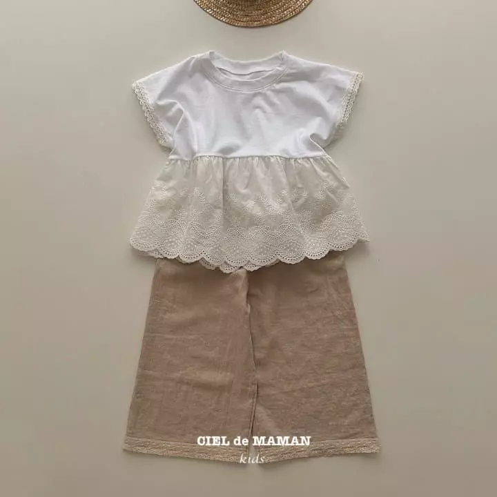 Ciel De Maman - Korean Children Fashion - #childrensboutique - Lace Tee - 3