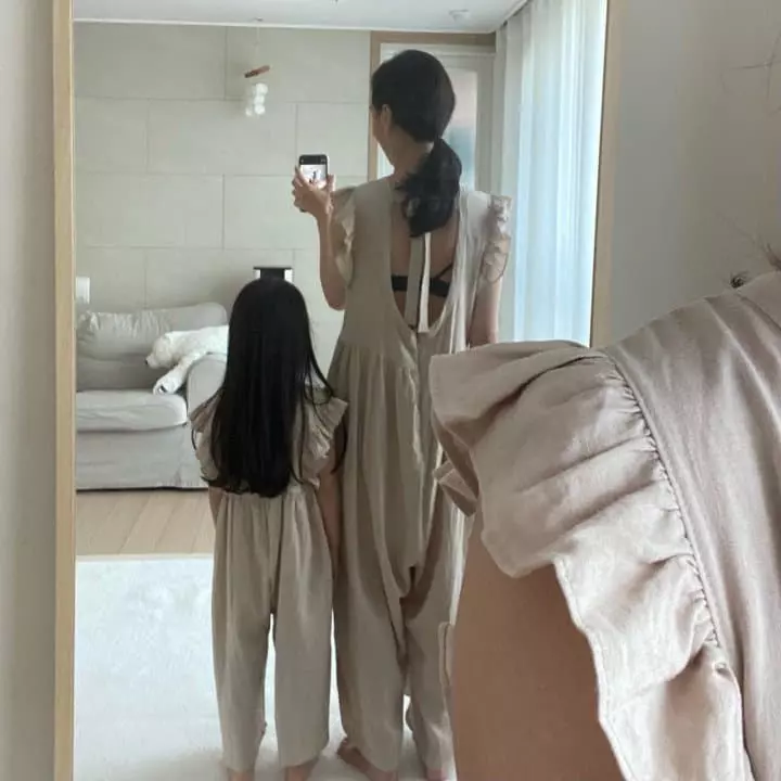 Ciel De Maman - Korean Women Fashion - #momslook - Frill Linen Jumpsuit Mom - 4