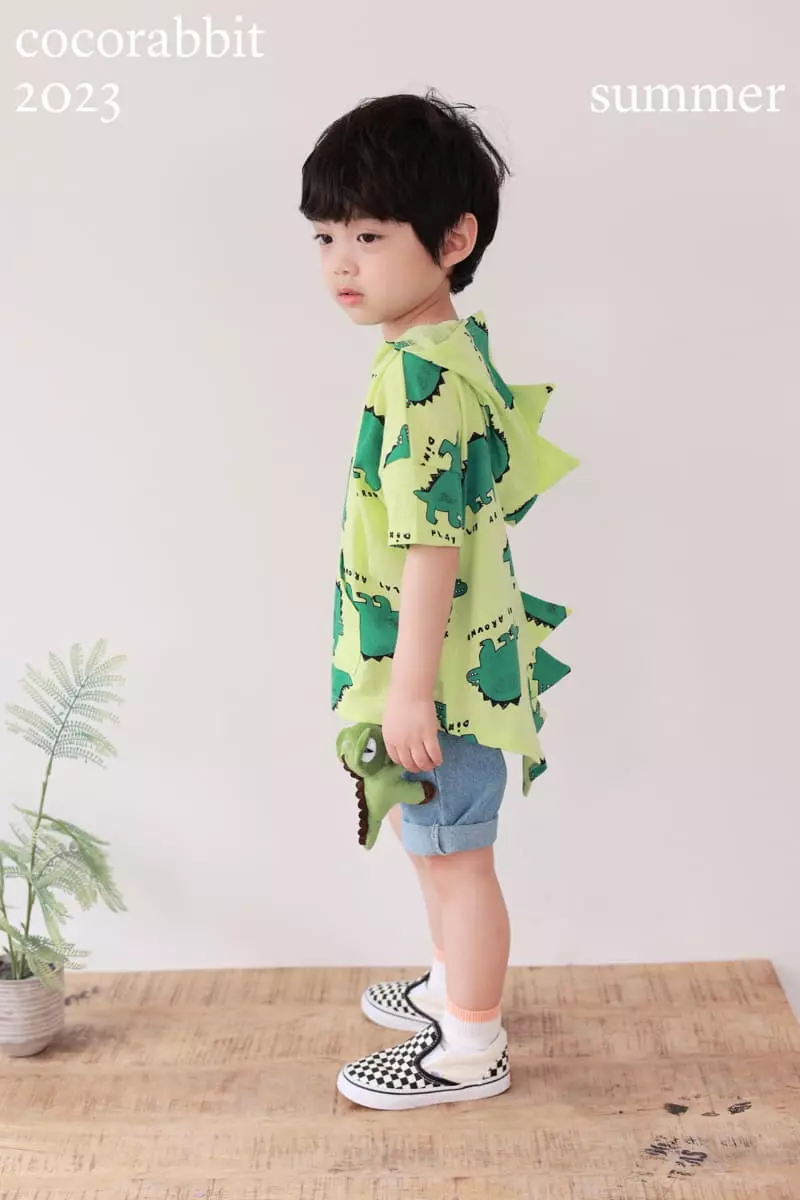 Coco Rabbit - Korean Children Fashion - #toddlerclothing - Dino Hoody