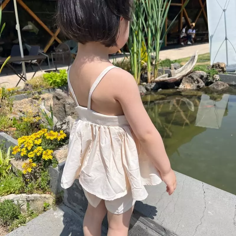 Color - Korean Children Fashion - #kidsshorts - Lime Top Bottom Set - 8