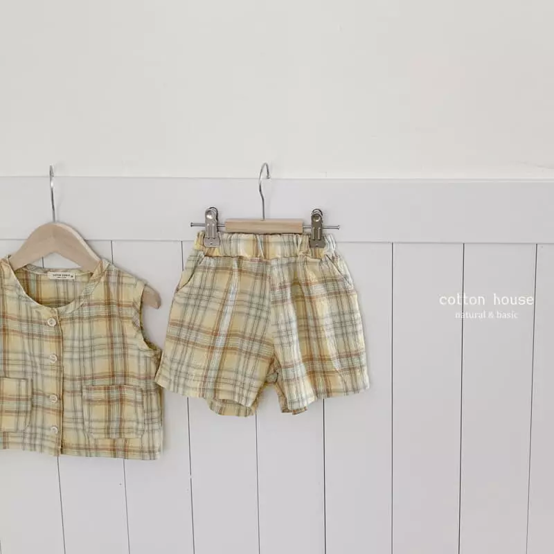 Cotton House - Korean Children Fashion - #Kfashion4kids - Check Danjjak Set-up - 6
