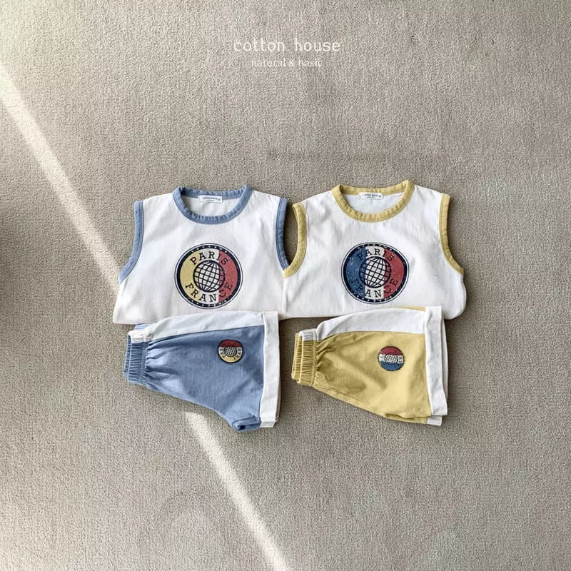 Cotton House - Korean Children Fashion - #designkidswear - Paris Sleeveless Set-up
