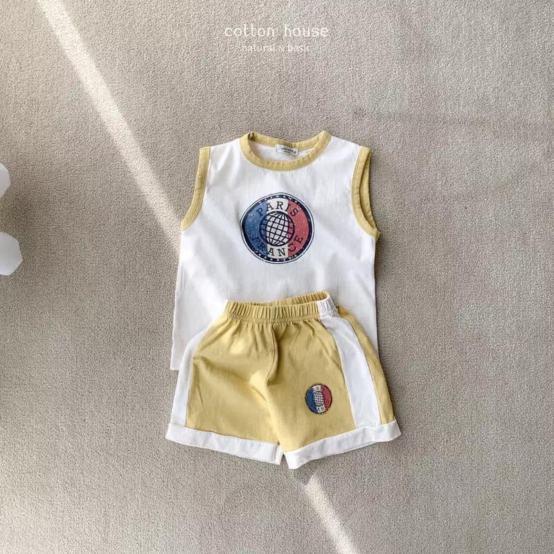 Cotton House - Korean Children Fashion - #fashionkids - Paris Sleeveless Set-up - 4