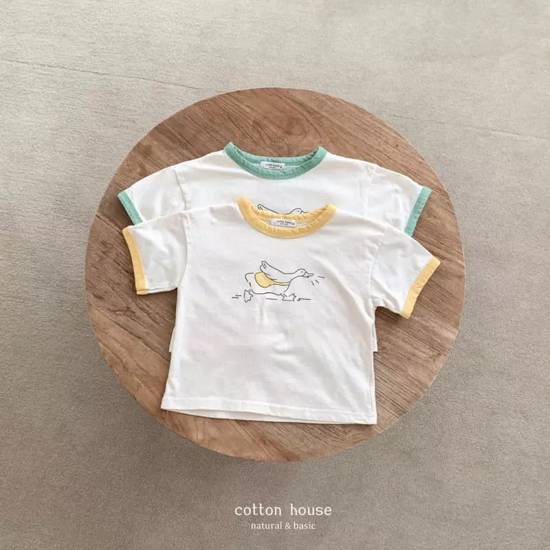 Cotton House - Korean Children Fashion - #kidsshorts - Duck Color TEe