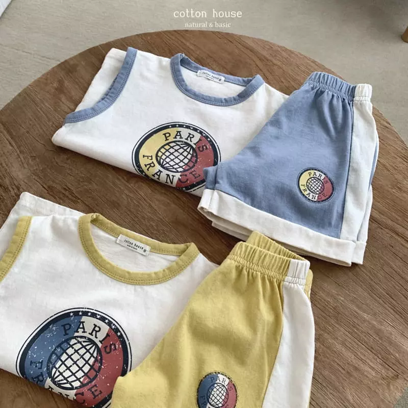 Cotton House - Korean Children Fashion - #magicofchildhood - Paris Sleeveless Set-up - 9