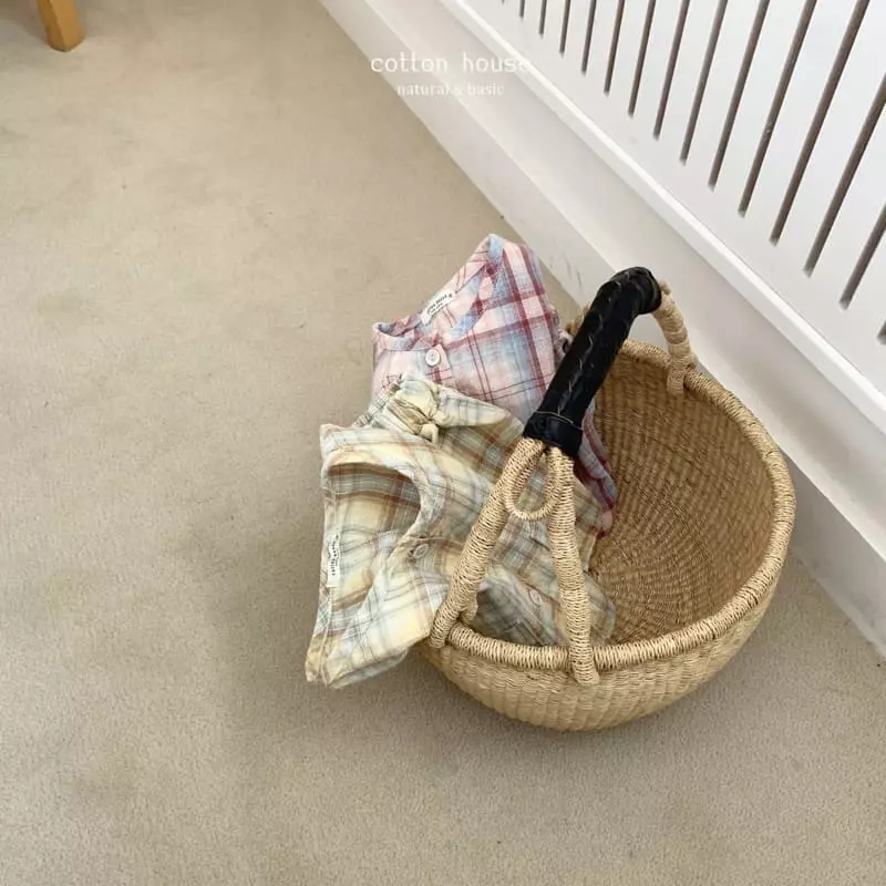 Cotton House - Korean Children Fashion - #toddlerclothing - Check Danjjak Set-up - 12