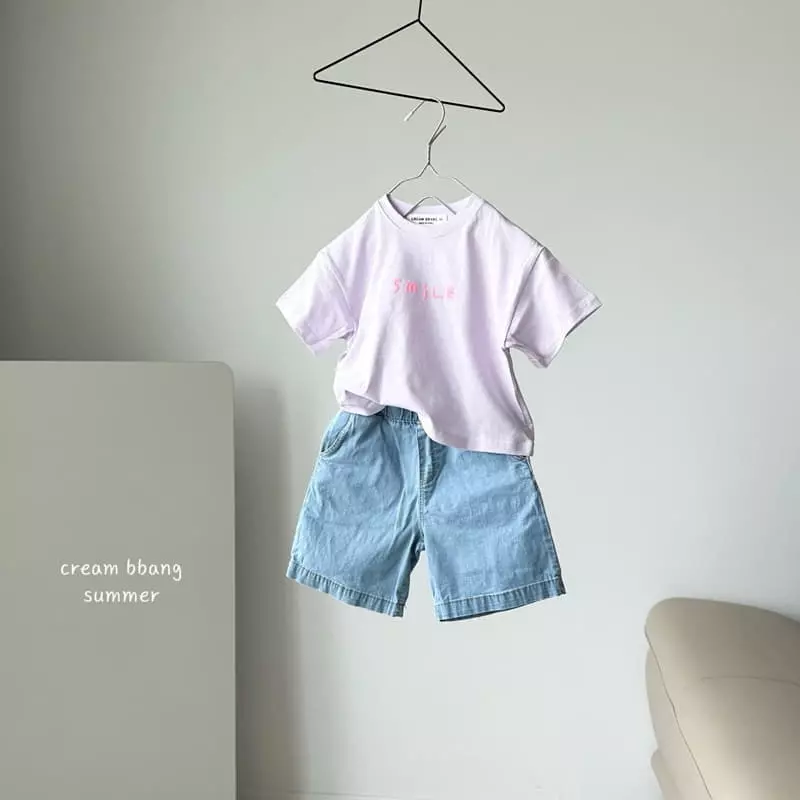 Cream Bbang - Korean Children Fashion - #childrensboutique - Track Denim Shorts - 11