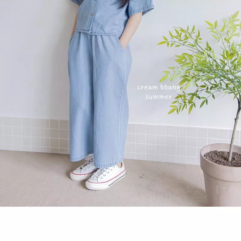 Cream Bbang - Korean Children Fashion - #kidsshorts - Ice Denim Pants