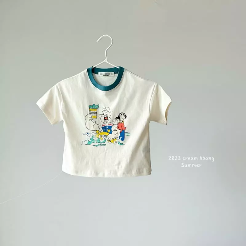 Cream Bbang - Korean Children Fashion - #magicofchildhood - Olive Tee - 2