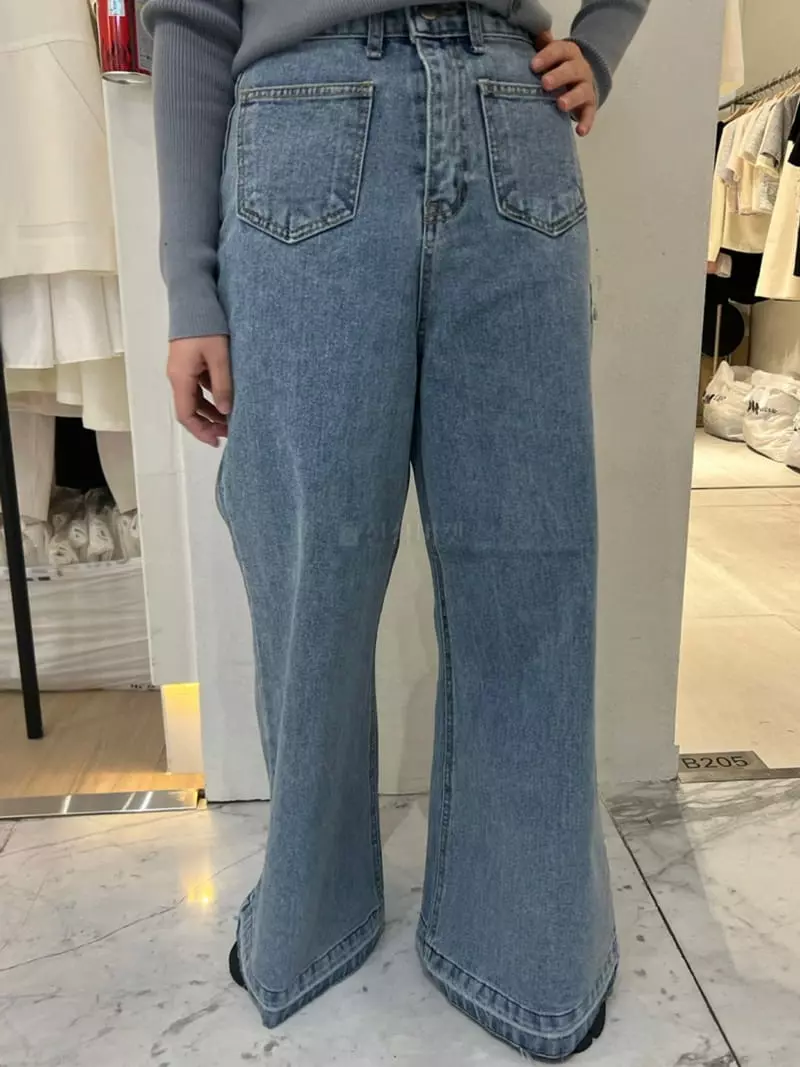 Credito - Korean Women Fashion - #momslook - Front Wide Jeans