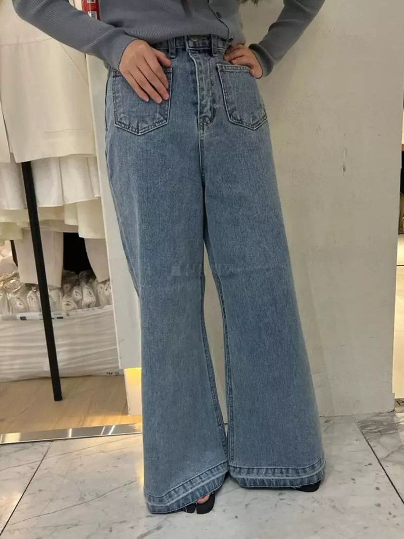 Credito - Korean Women Fashion - #pursuepretty - Front Wide Jeans - 7