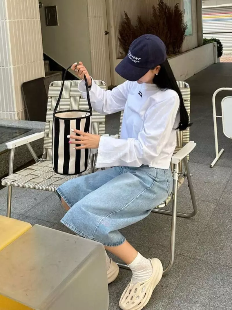 Credito - Korean Women Fashion - #womensfashion - Bumuda Jeans - 2