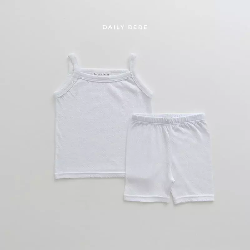 Daily Bebe - Korean Children Fashion - #Kfashion4kids - Inner Sleeveless Top Bottom Set